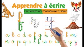 Apprendre à écrire les lettres de lalphabet en minuscule cursive quotaquot à quotzquot en 3 étapes quotBy FINKYquot [upl. by Denton]