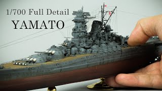 Making Japanese Battle Ship YAMATO  1700 Full Detail Up [upl. by Eibrab]