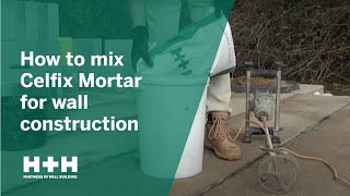 How to mix Celfix Mortar for wall construction [upl. by Alrrats]