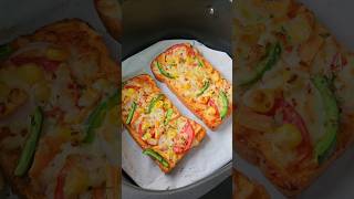 Bread Pizza 🍕 viralvideo recipe food streetfoodcookingvlogshortvideo [upl. by Adihsaar799]