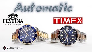 Gold Tone Automatic Watches  FESTINA Submariner VS TIMEX NAVI XL [upl. by Cand]