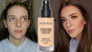 Smashbox Studio Skin 15 Hour Wear Hydrating Foundation  FOUNDATION FRIDAY [upl. by Kcirdde]