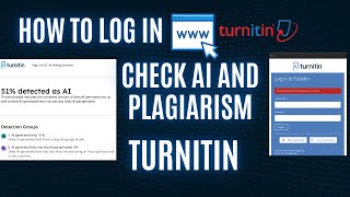 How to log in to turnitin and check AI and plagiarism [upl. by Kcirdes]