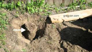 How to Remove A Concrete Fence Post Base  Wood Fences [upl. by Dom32]