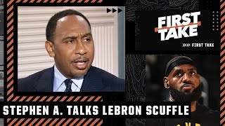 Stephen A breaks down the optics of the LeBronIsaiah Stewart scuffle  First Take [upl. by Christiansen]