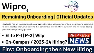 Wipro Remaining Onboarding  Official Updates  Elite  Wilp Role First Onboarding 202224 [upl. by Kynan894]