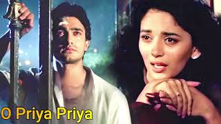 O Priya Priya â¤Love Songâ¤ Aamir Khan amp Madhuri Dixit Dil Anuradha Paudwal Suresh Wadkar hindisong [upl. by Neeneg]