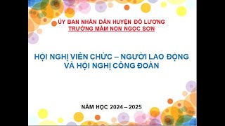 Hội nghị viên chức trường mầm non ngọc sơn [upl. by Hayalat]