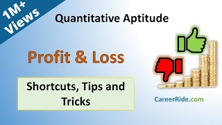 Profit and Loss  Shortcuts amp Tricks for Placement Tests Job Interviews amp Exams [upl. by Enhpad]