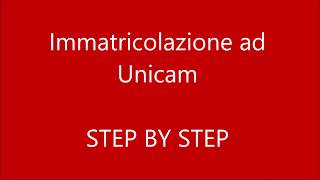 Come immatricolarsi ad Unicam [upl. by Aubyn]