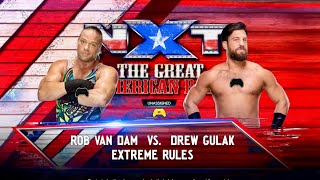 WWE2k24 DREAM UNIVERSE XS THE GREAT AMERICAN BASH wk2 July 6 7️⃣RVD VS 6️⃣Drew Gulak NXT div [upl. by Lleira]