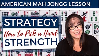 American Mah Jongg Lesson Strategy How to Pick a Hand  Strength mock card [upl. by Eilsil567]