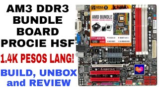 AM3 DDR3 AMD BUNDLE BOARD PROCIE HSF TA890GXB HD BIOSTAR PC BUILD UNBOXING and REVIEW FROM LAZADA [upl. by Jansson162]