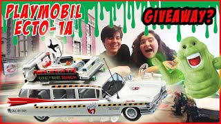 Playmobil Ecto1A Ghostbusters 2 collection  and free giveaway Unboxing the Ecto 1a [upl. by Meerek]