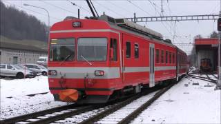 Herisau AR  Appenzeller Bahnen SOB und Thurbo im Februar 2017 [upl. by Maurizio299]