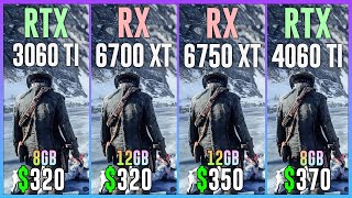 RTX 3060 TI vs RX 6700 XT vs RX 6750 XT vs RTX 4060 TI  Test in 15 Games [upl. by Asiulana]