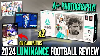 THE 1ST ONCARD AUTOS FOR THE NEW ROOKIES NIL 😳🔥 2024 Panini Luminance Football Hobby Box Review [upl. by Pasol]