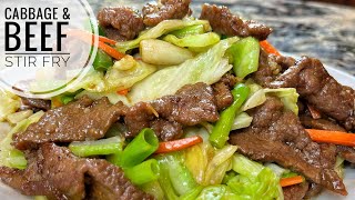 Cabbage And Beef Stir Fry  Tender And Juicy Beef And Vegetable Stir Fry Without Oyster Sauce [upl. by Haeli968]