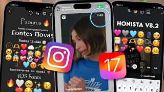 SAIUU 🥳 HONISTA ATUALIZADO 2024 INSTAGRAM estilo IPHONE com EMOJIS IOS  IOS FONTES  BORDA CURVADA [upl. by Adlih]