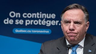 Quebec lockdown Premier Legault announces curfew to curb COVID19 contagion [upl. by Manvell993]