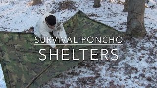 Survival Poncho Shelters [upl. by Auqenes73]