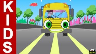 Wheels On The Bus Go Round And Round  Kids Songs amp Nursery Rhymes With Lyrics By TingooKids [upl. by Gyimah569]