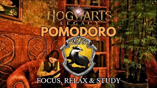 Hufflepuff Common Room 🦡 POMODORO 255 ASMR 📚  Hogwarts Legacy Ambience ✍️ Focus Relax amp Study [upl. by Emmalynn]