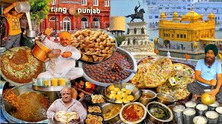 Amritsar Street Food Tour  Best Kulcha Chole Bhature Satpura Lassi  Amritsar Punjab Food Tour [upl. by Durrej]