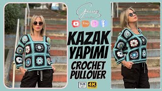 KAZAK YAPIMI  CROCHET PULLOVER  Subtitle [upl. by Leeanne]