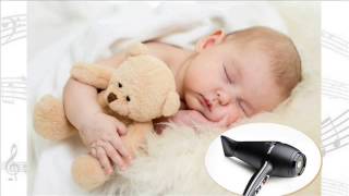 Hair dryer Sleep Trick Babies Love This WHITE NOISE [upl. by Allesiram]