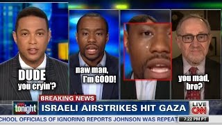 Marc Lamont Hill Starts Crying on Air After Alan Dershowitz Spanks Him in Israel Debate [upl. by Rossy]