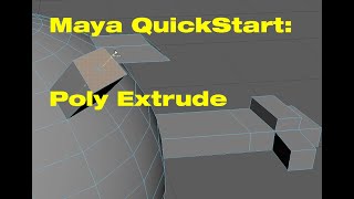 Maya QuickStart Poly Extrude [upl. by Ola]