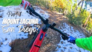 MTB Mount Laguna San Diego California Cleveland National Forest trail review  snow drone and dork [upl. by Enyar]