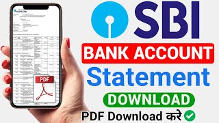 SBI Bank Statement 2024  sbi ka account statement kaise nikale  sbi statement download 2024 [upl. by Willner650]