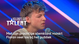 Floran ONTROERT Chantal ‘Jij mag nooit meer van het podium af’  Hollands Got Talent [upl. by Rockel]