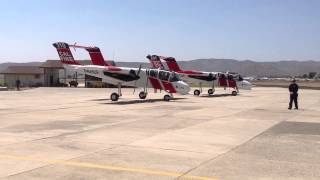 CDF OV10 Bronco taxiing in and shutting down Great Sound [upl. by Novad]