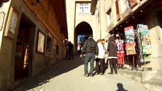 The walk to through Gruyere to the Giger Museum and bar in Switzerland [upl. by Pirzada]