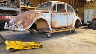 1965 VW Beetle Restoration  Metal Work Begins [upl. by Betthel]