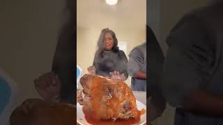 food mukbang thanksgiving chicken foodlove funny legpiece chickendishes comedy foodie [upl. by Noreg]