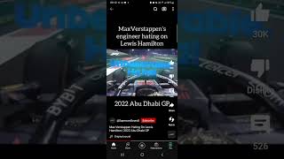 Max verstappen hating on Lewis Hamilton  Abu Dhabi Grand prix 2022 f1 formula1 grandprix [upl. by Aetnuahs694]