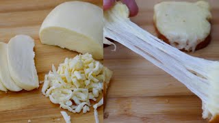 Homemade Mozzarella Cheese Using only 2 Ingredients  Mozzarella Cheese Without Rennet [upl. by Donni]