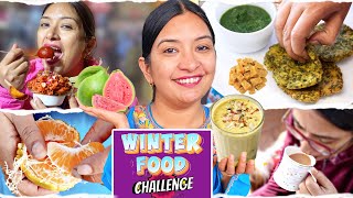 24 Hours Winter Food Challenge  Must have food in Winters  CookWithNisha [upl. by Erdnua809]