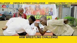 Arm Wrestling Challenge Omonla Street challenge [upl. by Karilynn412]