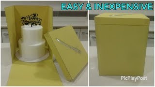 How to deliver tiered cakes and heighted cakes  DIY cake box  LOW COST delivery cake box [upl. by Valli]