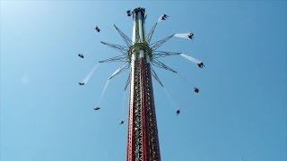 Sky Screamer Worlds Tallest Swing Ride Six Flags New England POV and offride [upl. by Iow]