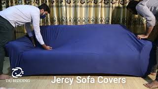 Install Fitted Sofa Cover Into Sofas  Taj Bedding [upl. by Sharman173]