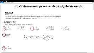 Zastosowanie przekształceń algebraicznych [upl. by Amikay]