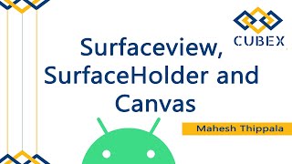 SurfaceView SurfaceHolder and Canvas in Android [upl. by Gromme]