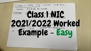 How To Calculate UK National Insurance Contribution 202122  Employees and Employer Basic Example [upl. by Ntsyrk]