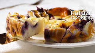 Easy Yogurt cake recipe 4 ingredients  No added sugar No Oil No Flour Blueberry Yogurt Cake ASMR [upl. by Gussy]